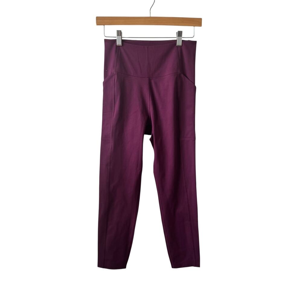 Girlfriend Collective Leggings Women M Purple Pocket Yoga Active Athleisure Pant